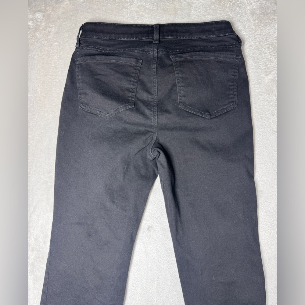 NYDJ Sheri Slim Black Lift Tuck Zip Fly Stretch Denim Jeans Size 6 - Picture 9 of 16